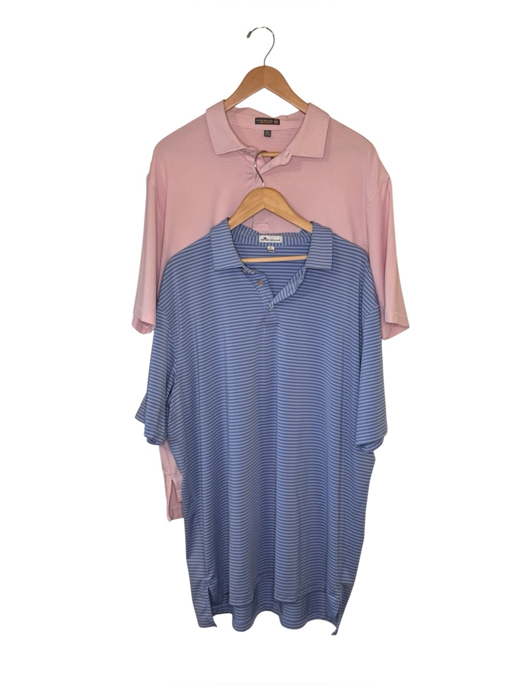 Peter Millar LOT OF 2 Striped Summer Comfort Golf Polo Shirt Performance XXL 2XL